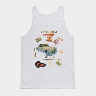 Vintage retro car desing Tank Top